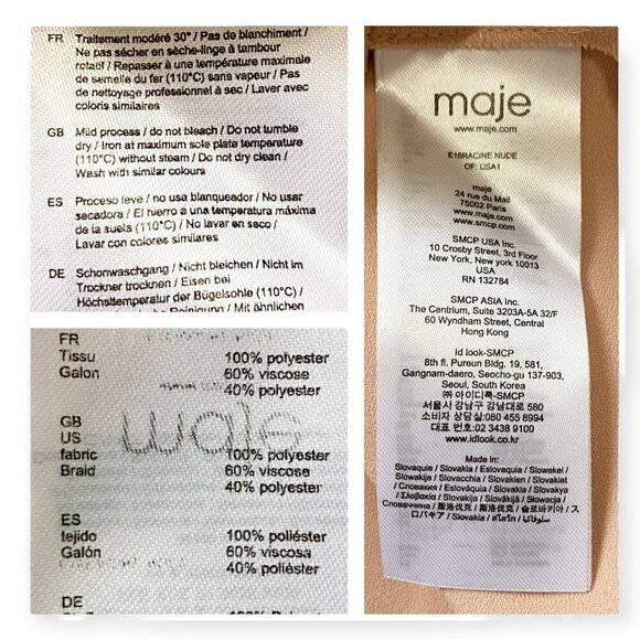 Maje Racine Pink Sleeveless Swing Dress, size M, NWT - Picture 13 of 16